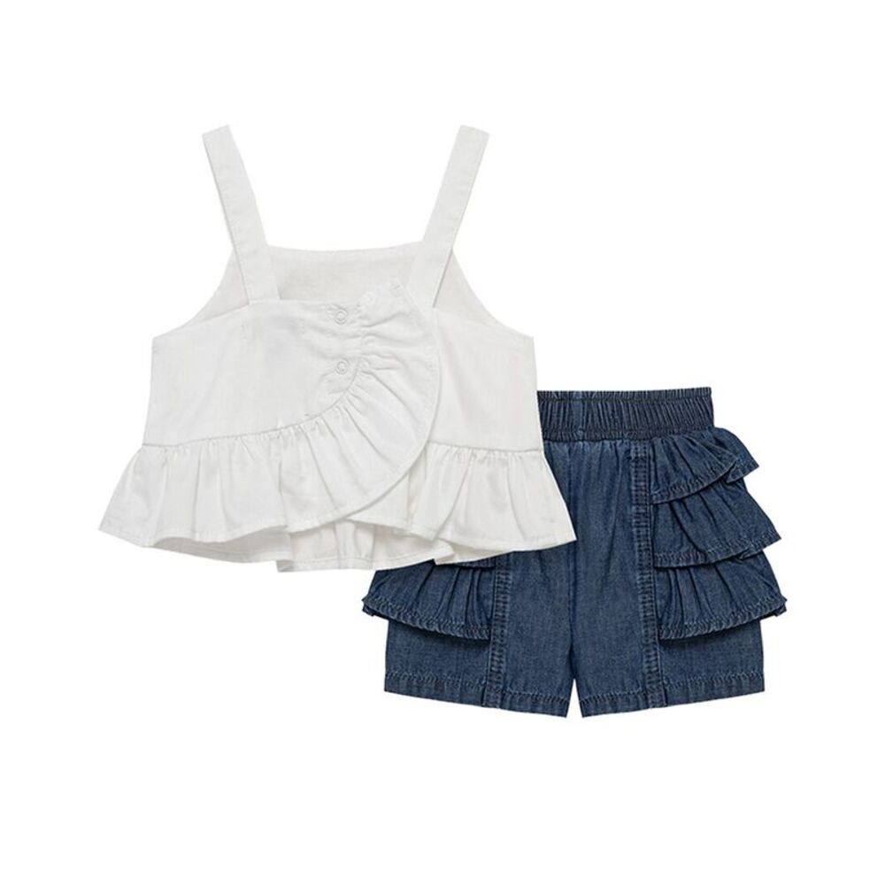 Habitual Ruffle Short Set, Blue - Picture 2 of 3